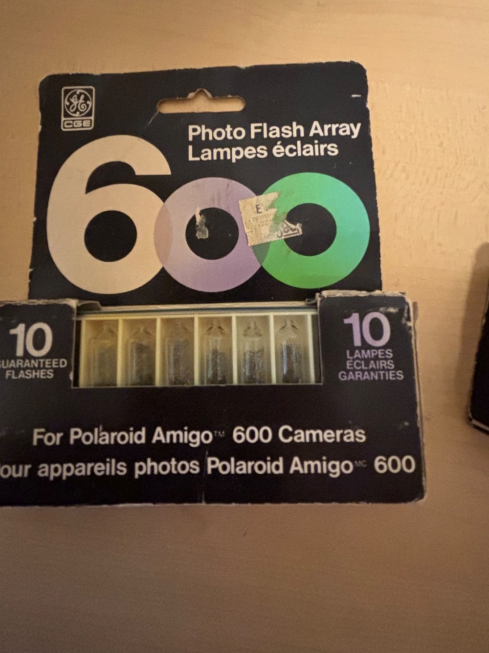 GE Photo Flash Array 10 Flash Bulbs for Polaroid 600 Camera- 2 boxes